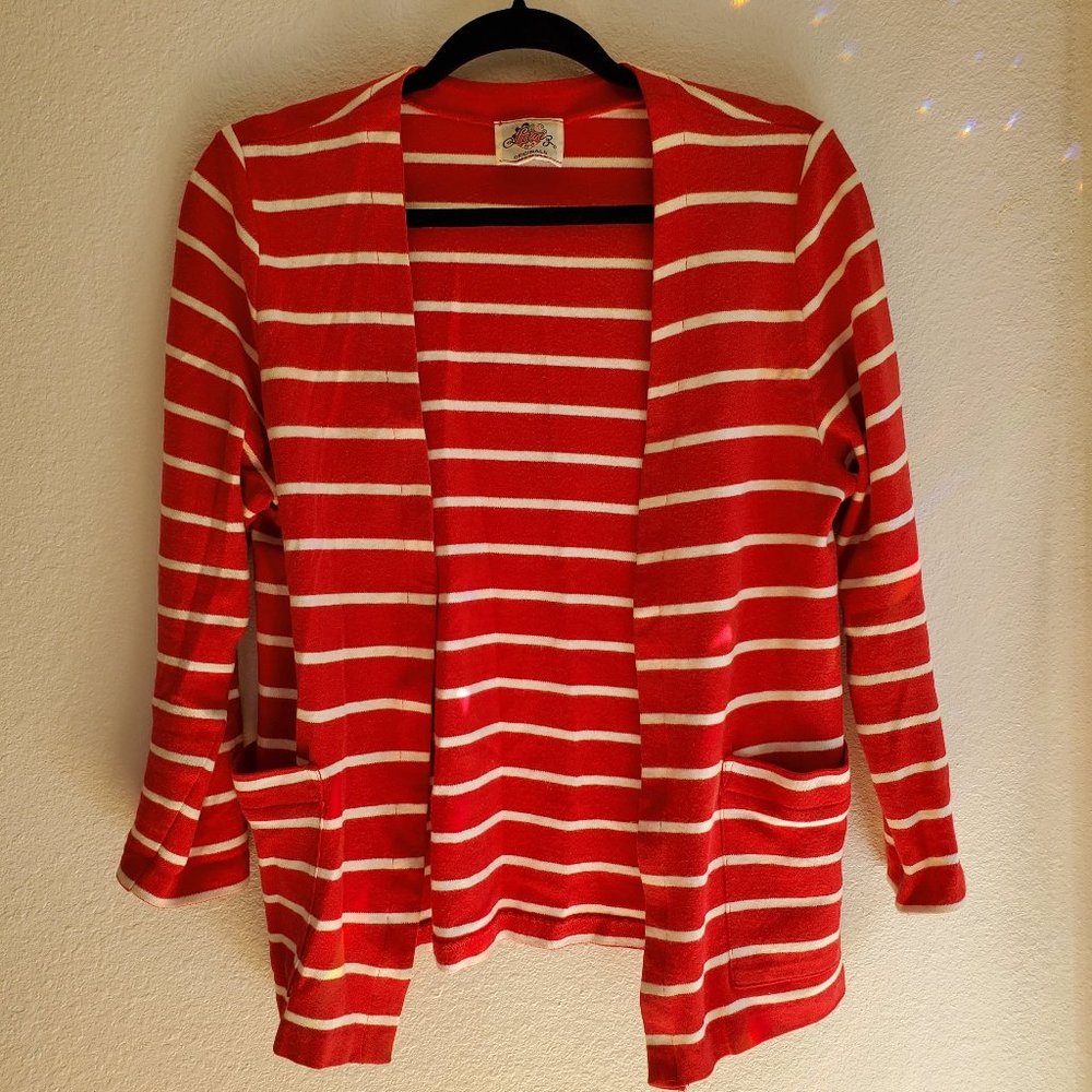 Vintage Red Striped Blazer